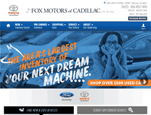 Tablet Screenshot of foxmotorsofcadillac.com